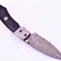 8'' Custom Hand Made Forged Folding Hunter Pocket Knife Damascus Steel Bowie Knife