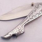 7'' Folding Hunter Pocket Knife Custom Handmade D2 Steel Bowie Knife Handle Steel