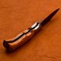 6.5" Handmade Damascus Folding Pocket knife Hunting knife 100% Handmade Damascus Steel