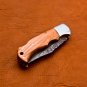 6.5" Handmade Damascus Folding Pocket knife Hunting knife 100% Handmade Damascus Steel