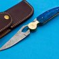10.5 Handmade Damascus Folding Pocket knife Hunting knife 100% Handmade Damascus