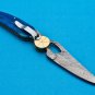 10.5 Handmade Damascus Folding Pocket knife Hunting knife 100% Handmade Damascus