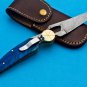 10.5 Handmade Damascus Folding Pocket knife Hunting knife 100% Handmade Damascus