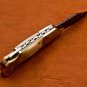 8.25" Handmade Damascus Folding Pocket knife Hunting knife 100% Handmade Damascus
