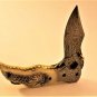Handmade Damascus Folding Pocket knife Hunting knife Handmade Damascus Steel Handle Camel Bone