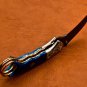 8.5" Handmade Damascus Folding Pocket knife Karambit Knife Hunting knife Handle Camel Bone