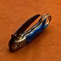 8.5" Handmade Damascus Folding Pocket knife Karambit Knife Hunting knife Handle Camel Bone