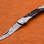 7.0" Handmade Damascus Folding Pocket knife Hunting knife 100% Handmade Damascus Steel