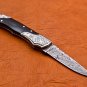 7.0" Handmade Damascus Folding Pocket knife Hunting knife 100% Handmade Damascus Steel