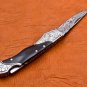 7.0" Handmade Damascus Folding Pocket knife Hunting knife 100% Handmade Damascus Steel