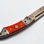 7.5" Handmade Damascus Folding Pocket knife Hunting knife 100% Handmade Damascus Steel
