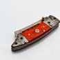 7.5" Handmade Damascus Folding Pocket knife Hunting knife 100% Handmade Damascus Steel