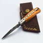 6.75'' Custom Hand Made Forged knife Hunter Knife Damascus Steel Bowie Knife Handle IronWood Folding