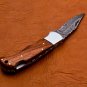 6.5" Handmade Damascus Folding Pocket knife Hunting knife 100% Handmade Damascus Steel