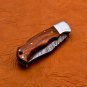 6.5" Handmade Damascus Folding Pocket knife Hunting knife 100% Handmade Damascus Steel