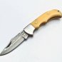 6.75'' Custom Hand Made Forged knife Hunter Knife Damascus Steel Bowie Knife Handle IronWood Folding