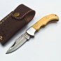 6.75'' Custom Hand Made Forged knife Hunter Knife Damascus Steel Bowie Knife Handle IronWood Folding