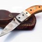7.25" Handmade Damascus Folding Pocket knife Hunting knife 100% Handmade Damascus Steel Handle Kow