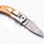 7.25" Handmade Damascus Folding Pocket knife Hunting knife 100% Handmade Damascus Steel Handle Kow