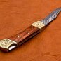 7.0" Handmade Damascus Folding Pocket knife Hunting knife 100% Handmade Damascus Steel