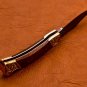 7.0" Handmade Damascus Folding Pocket knife Hunting knife 100% Handmade Damascus Steel