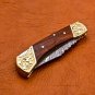 7.0" Handmade Damascus Folding Pocket knife Hunting knife 100% Handmade Damascus Steel