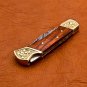 7.0" Handmade Damascus Folding Pocket knife Hunting knife 100% Handmade Damascus Steel