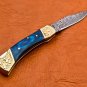 7.00'' Custom Hand Made Forged knife Hunter Knife Damascus Steel Bowie Knife Handle IronWood Folding