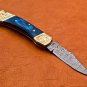 7.00'' Custom Hand Made Forged knife Hunter Knife Damascus Steel Bowie Knife Handle IronWood Folding