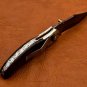 8.0" Handmade Damascus Folding Pocket knife Hunting knife 100% Handmade Damascus Steel