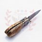 5.75" Handmade Damascus Folding Pocket knife Hunting knife 100% Handmade Damascus Steel Handle Ram
