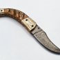 8.5" Handmade Damascus Folding Pocket knife Hunting knife 100% Handmade Damascus Steel Handle Ram