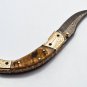 8.5" Handmade Damascus Folding Pocket knife Hunting knife 100% Handmade Damascus Steel Handle Ram