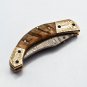 8.5" Handmade Damascus Folding Pocket knife Hunting knife 100% Handmade Damascus Steel Handle Ram