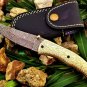 8'' Custom Hand Made Forged Folding Hunter Pocket Knife Damascus Steel Bowie Knife Handle Brass