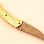 8'' Custom Hand Made Forged Folding Hunter Pocket Knife Damascus Steel Bowie Knife Handle Brass