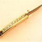 8'' Custom Hand Made Forged Folding Hunter Pocket Knife Damascus Steel Bowie Knife Handle Brass