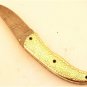 8'' Custom Hand Made Forged Folding Hunter Pocket Knife Damascus Steel Bowie Knife Handle Brass
