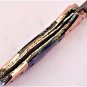 8'' Custom Hand Made Forged Folding Hunter Pocket Knife Damascus Steel Bowie Knife Handle Corian