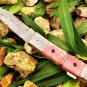 9.5'' Custom Hand Made Forged knife Hunter Knife Damascus Steel Bowie Knife Handle IronWood Folding