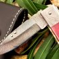 9.5'' Custom Hand Made Forged knife Hunter Knife Damascus Steel Bowie Knife Handle IronWood Folding