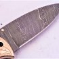 Handmade Damascus Folding Pocket knife Hunting knife 100% Handmade Damascus Steel Handle Buffalo