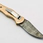 Handmade Damascus Folding Pocket knife Hunting knife 100% Handmade Damascus Steel Handle Copper