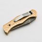 Handmade Damascus Folding Pocket knife Hunting knife 100% Handmade Damascus Steel Handle Copper