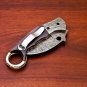 8" Handmade Damascus Folding Pocket knife Karambit Knife Hunting knife Handle Camel Bone Handmade