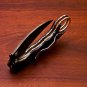 8" Handmade Damascus Folding Pocket knife Karambit Knife Hunting knife Handle Camel Bone Handmade