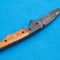 8" Handmade Damascus Folding Pocket knife Hunting knife 100% Handmade Damascus Steel