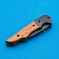 8" Handmade Damascus Folding Pocket knife Hunting knife 100% Handmade Damascus Steel