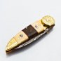 Handmade Damascus Folding Pocket knife Hunting knife 100% Handmade Damascus Steel Handle Ram Horn