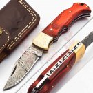 6.75'' Custom Hand Made Forged knife Hunter Knife Damascus Steel Bowie Knife Handle IronWood